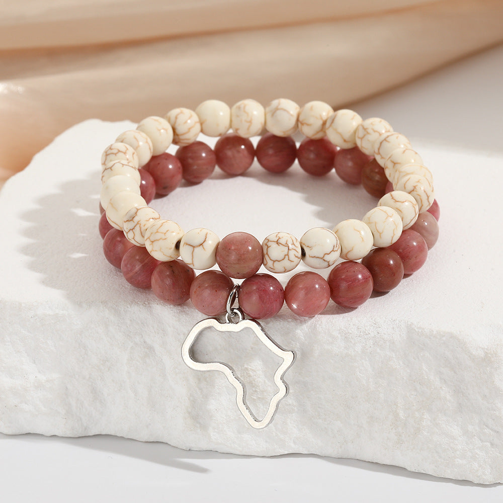 Wholesale New Men's Beaded Cross Bracelet Set